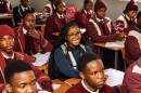 Kayla Gardner sits in class at Westminister International School in Zimbabwe