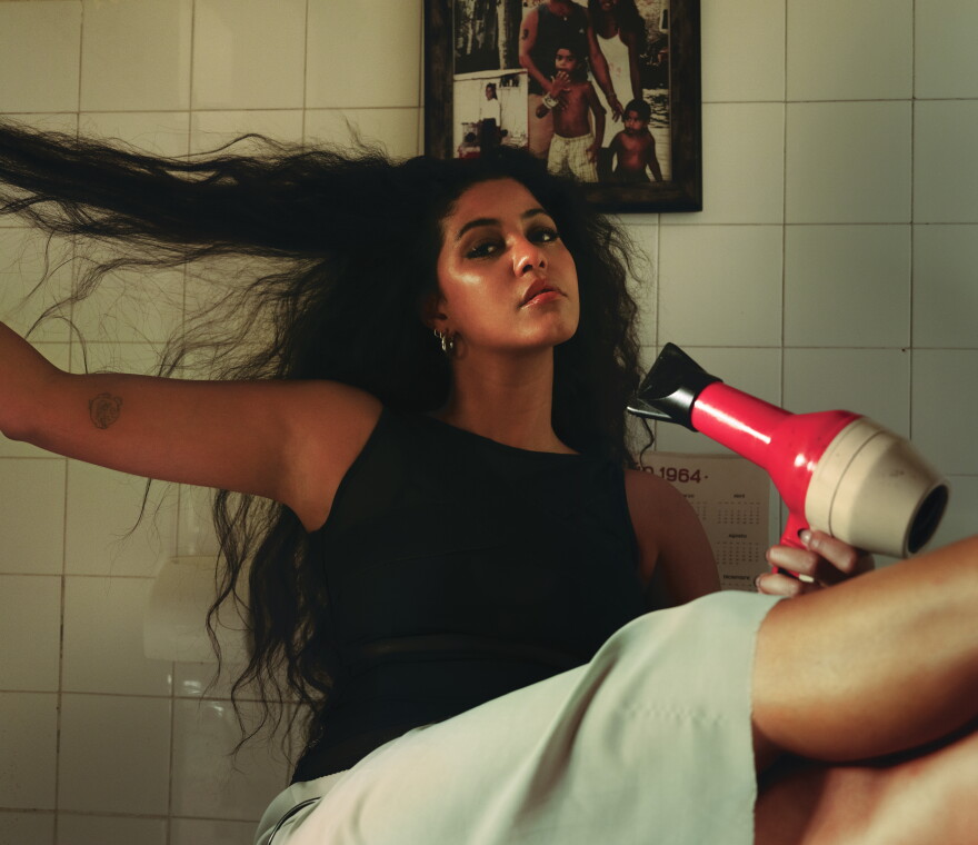 YEИDRY on the music video set for her song