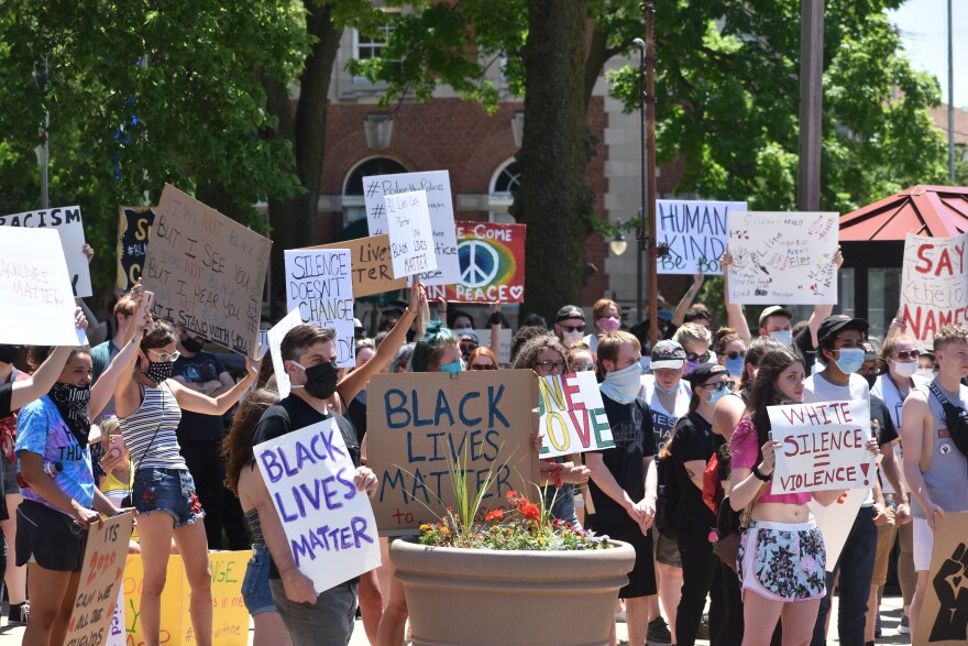 The peaceful protest in Pekin on June 6, 2020.