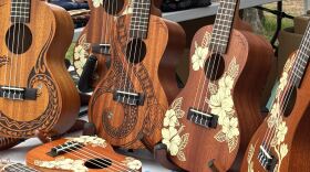 ʻUkulele for sale at the Hawaiʻi ʻUkulele Festival on July 13, 2025.