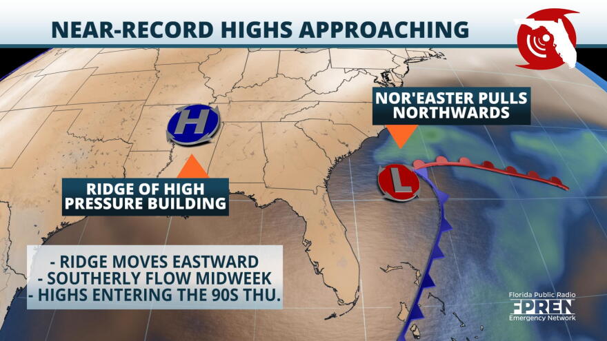 Storm Moves Away; Ridge Builds