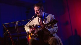 John Pizzarelli performs solo in the KNKX Studios in 2023.