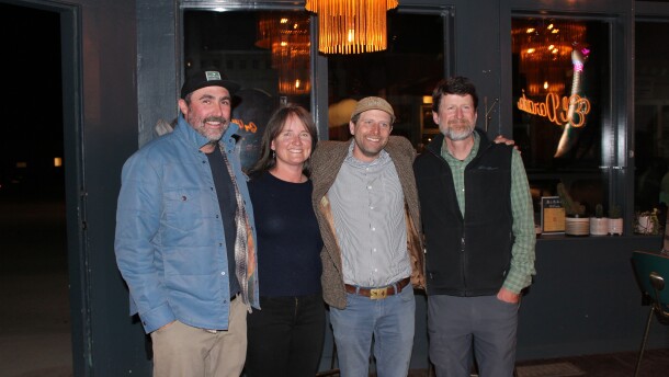 Carbondale’s newly elected mayor and Board of Trustee members pose for a photo at El Dorado on Tuesday, April 7, 2026.