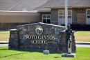 FILE -Signage for the Provo Canyon School in Springville, Utah, is pictured June 15, 2026.