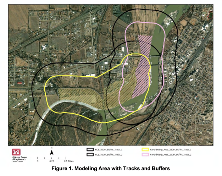 A figure from the Army Corps of Engineers assessment in Glendive
