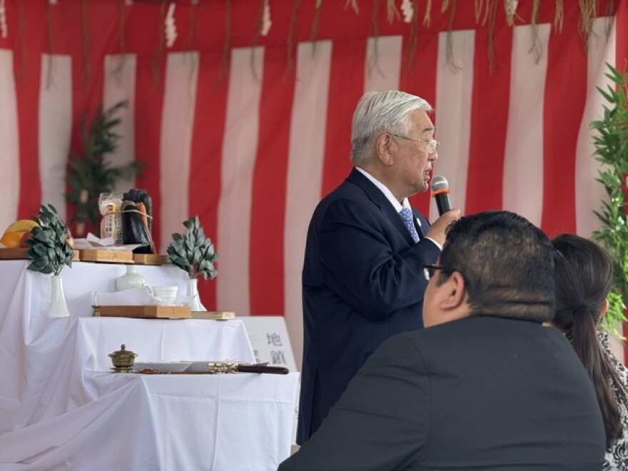 Bexar County Judge Peter Sakai speaks at Sanko groundbreaking on the South Side on Feb. 2, 2026