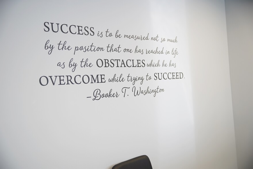 Inspirational quotes adorn the walls inside the Village of Healing's office on Shaker Boulevard on Cleveland's East Side.