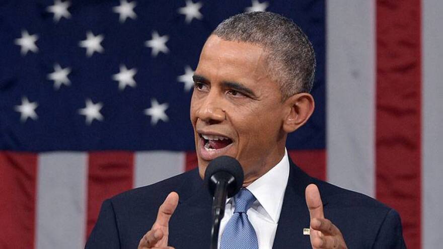 President Barack Obama delivers his State of the Union address to a joint session of Congress on Capitol Hill on Tuesday, Jan. 20.