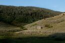 A cabin is seen on the 910 Cattle Ranch during the summer. The 8,600 acre property runs from Jeremy Ranch north into Morgan County and west to the Salt Lake County line.