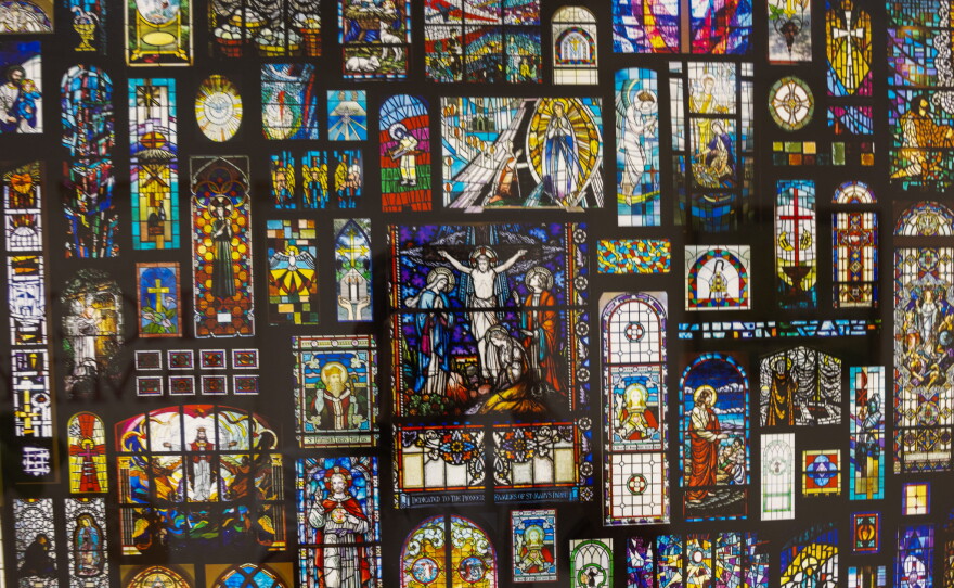 Picture of different murals at the Holy Family Catholic Church, photo by Alexander Brown.