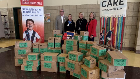 Mid-year school supply drive by United Way of Cass Clay and Essentia Health.