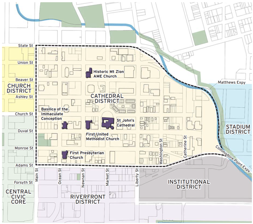 Map of Cathedral District Projects