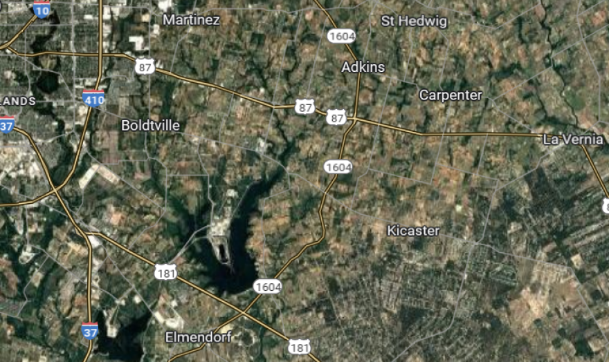 Map shows booming area to the southeast of San Antonio