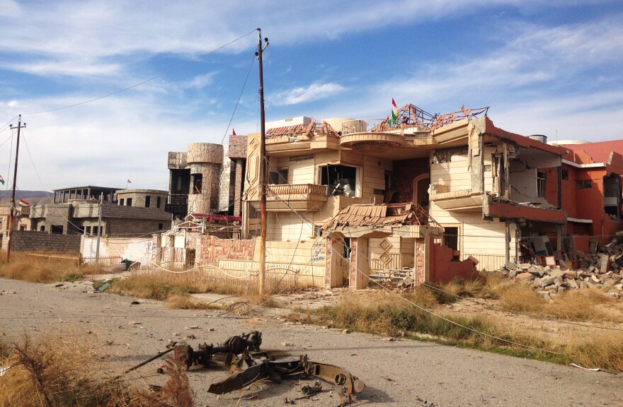 Sinjar city, newly freed from ISIS control by U.S.-backed Kurdish forces, lies in ruins.