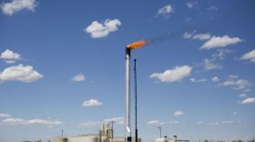  A gas flare at an oil well in West Texas' Permian Basin.