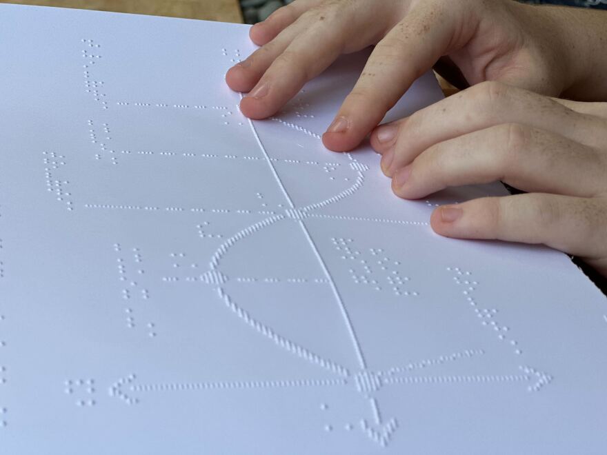 Blind students need their textbooks in braille and tactile graphics to understand complicated charts.