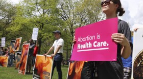 Protestors for and against legal abortions gathered at The University of Michigan on May 14, 2022.