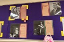 Posters about Native American leaders are displayed at Milwaukee's Maryland Avenue Montessori School.