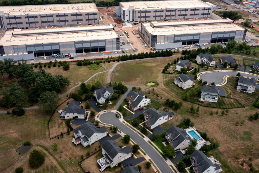 An Amazon Web Services data center, located in Loudoun County, Virginia, is one of 253 data centers that have forced county leaders to create policies to protect the community.