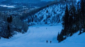 Skinners taking part in the dawn ascent up Park City Mountain.