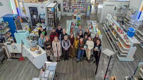 Grocers meet with regional economic development leaders at the Black Brook General Store to discuss ADK Action’s Rural Grocery Report
