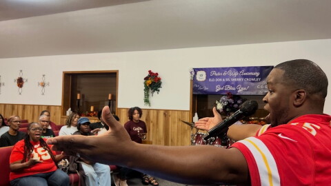 Cameo Profit directs some of the choir members at a recent rehearsal leading up to Friday night’s concert and live recording.