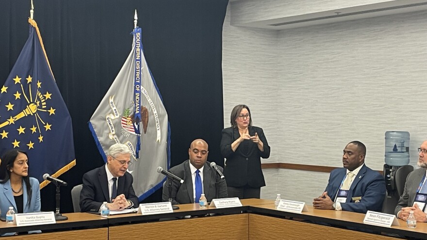 U.S Attorney General Merrick Garland meets with Indiana law enforcement officials.