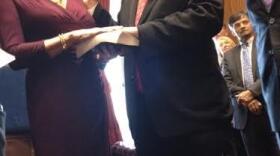 Dean Skelos at his swearing in ceremony in January 2014 for a term that he never completed, after felony convictions in December 2015.