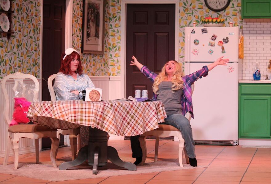 Sammy Jo (Nikki Krokosz) and Harlene (Katie Freeman) reunited at last after Harlene's 10-year absence.