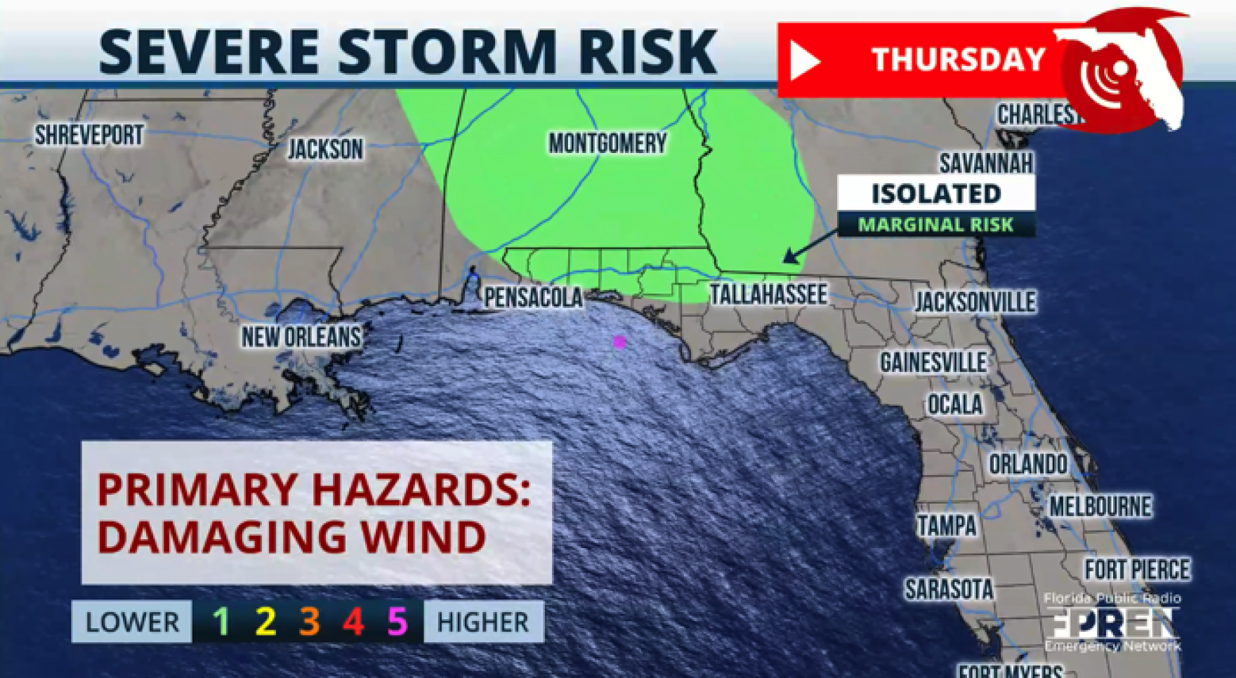Multi-day severe weather is forecast for the Florida panhandle | WFSU News