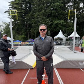 Man standing on track