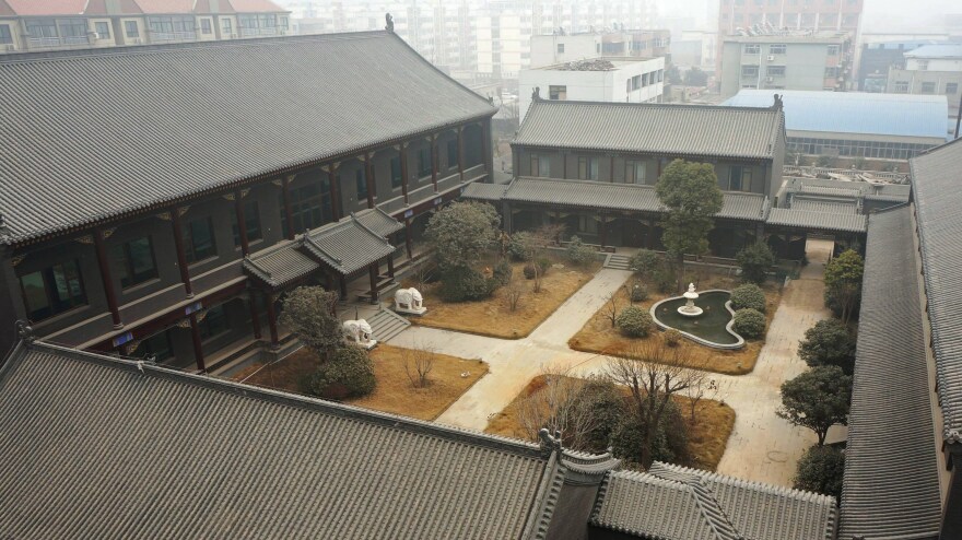 The luxury estate of former general Gu Junshan in central China's Henan province on Jan. 17. Gu is a former lieutenant general and is the highest-ranking officer to face a military trial since 2006. He has been charged with corruption and allegedly owns dozens of homes and gold statues.