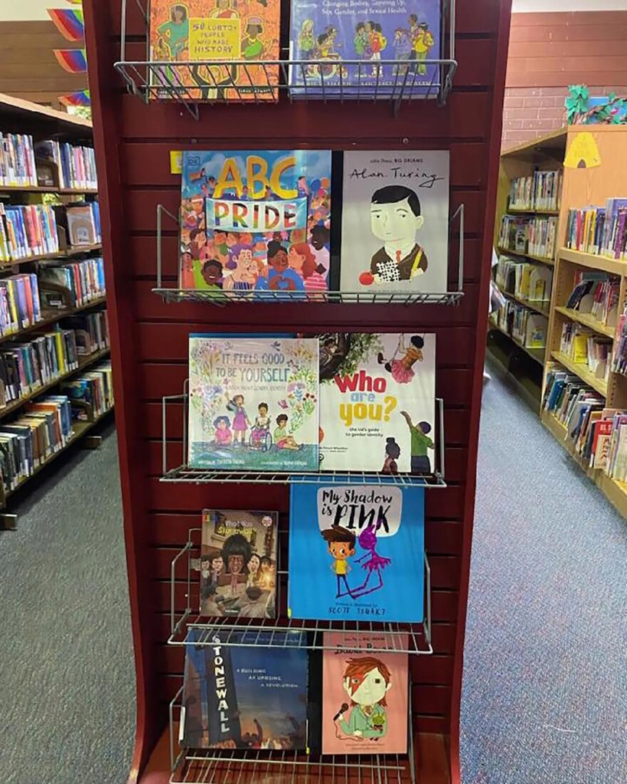 Clovis City Councilmember Diane Pearce posted this photo on Facebook on June 28, 2023, warning constituents: “Might want to wait until June is over to take your kids to the Clovis Public Library.”