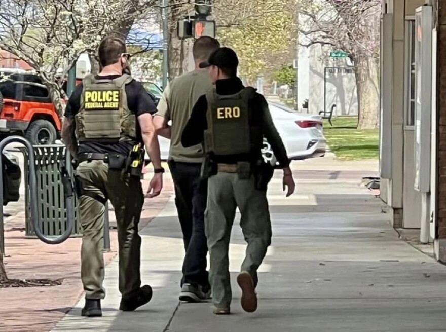 Federal agents patrol southwest Kansas last year during increased immigration enforcement. Photos and videos on social media show officers back in the area this week