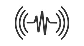 Sound wave icon in flat style. Heart beat vector illustration on white isolated background. Pulse rhythm business concept.