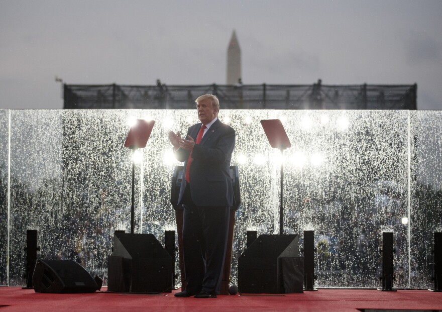President Trump delivered a speech in front of the Lincoln Memorial to celebrate Independence Day. Lawmakers are seeking details of the costs of flyovers and heightened security and raising questions about whether it was a political event.