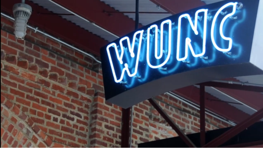 An image of the "WUNC" sign