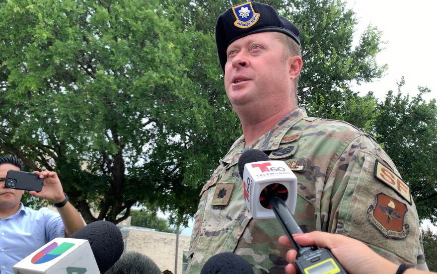 Lt. Col. Brian Loveless with the 802nd Security Forces Squadron