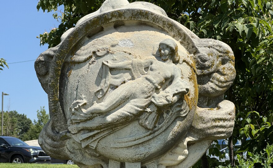 Virgo, whose contours have been eroded by Cleveland’s rough weather, floats across a heavenly expanse in a sculpture at the Cleveland Museum of Art’s Zodiac Garden.