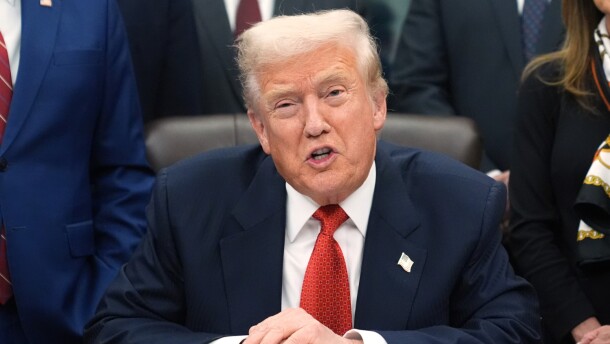 President Donald Trump speaks before signing the funding bill to reopen the government, in the Oval Office of the White House, Wednesday, Nov. 12, 2025, in Washington.