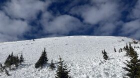 A photo taken from the base of the debris field shows the crown of the avalanche on Berthoud Pass on Jan. 18.