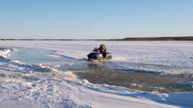 Too much open water on the Kuskokwim River for safe travel.