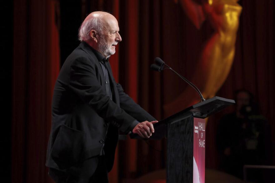James Burrows speaks at the 25th Television Academy Hall of Fame on Tuesday, Jan. 28, 2020 at the Television Academy's Saban Media Center in North Hollywood, Calif. (Mark Von Holden/Invision for the Television Academy/AP Images)