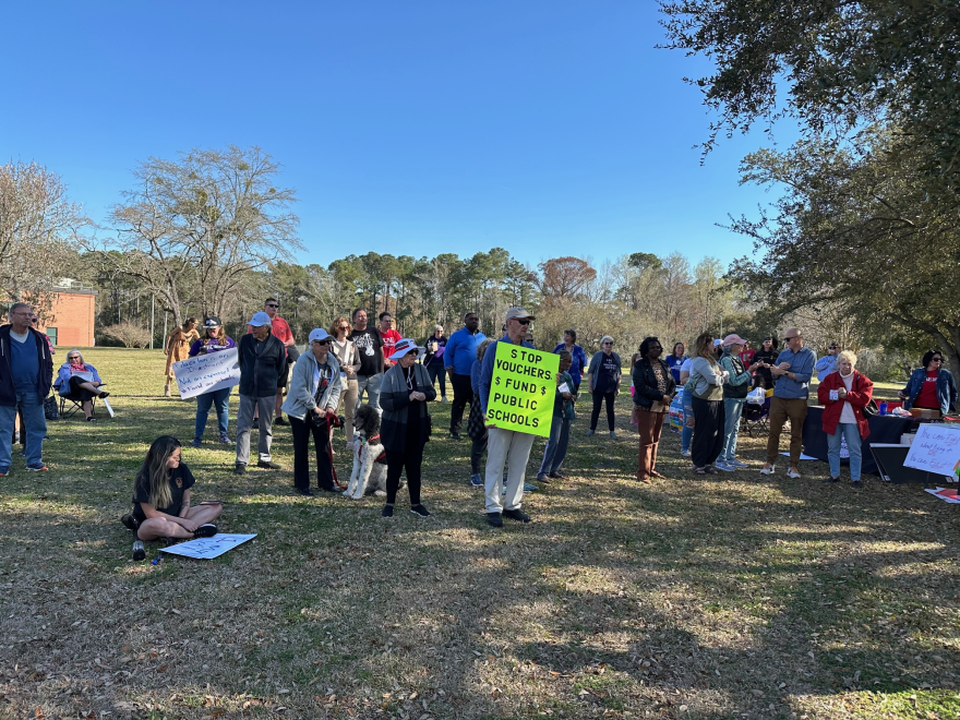 Those who attended the "Invest in New Hanover County students" rally