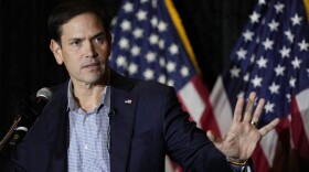 Sen. Marco Rubio speaks at a campaign rally in West Miami, Fla., Wednesday, Oct. 19, 2022.