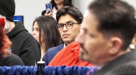 Rep. Arturo Alonso-Sandoval, D-Oklahoma City, listens during a public hearing Friday at the Oklahoma State Department of Education over a proposed rule to check public school students' immigration status.