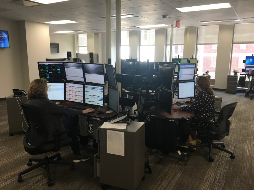 Nurses and doctors monitor dozens of computer screens at all hours of the day and night from Cincinnati to take care of critially ill patients at government hospitals nationwide.
