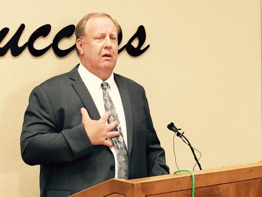 St. Joseph Superintendent Robert Newhart says he's cleaned up the mess and that voters should support a property tax hike. 