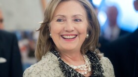 U.S. Secretary of State Hillary Clinton meets with the Contact  Group regarding a Libya road map on May 5 in Rome.