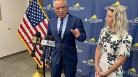 Health And Human Services Secretary Robert F. Kennedy, Jr. speaks at a press conference in Virginia Beach with Rep. Jen Kiggans.